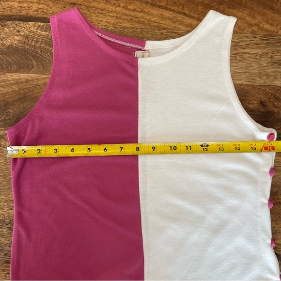 COPY - Vintage Half White, Half Fuchsia Mister Noah Tank Top - Picture 3 of 6